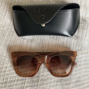 Diff sunglasses Kaia Dunes Crystal Brown Gradient